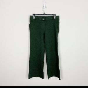 Betabrand Boot Cut Dress Yoga Pants Heathered Sage Green